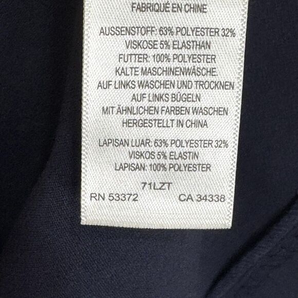 French Connection Dress Medium Whisper Navy Blue Short Sleeve Work Office Career - Picture 9 of 9